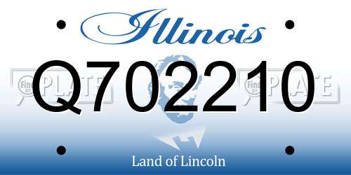 Q702210 Illinois License Plate