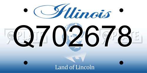 Q702678 Illinois License Plate