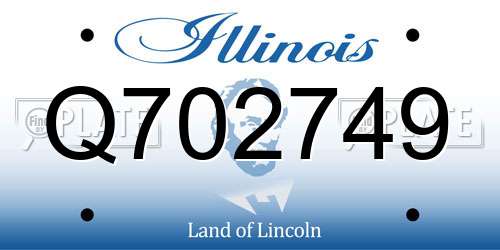 Q702749 Illinois License Plate