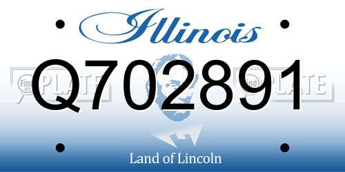 Q702891 Illinois License Plate