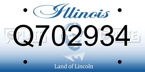 Q702934 Illinois License Plate