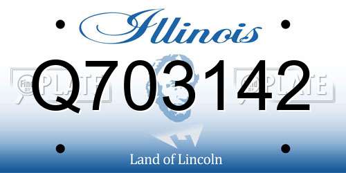 Q703142 Illinois License Plate