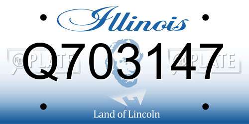 Q703147 Illinois License Plate