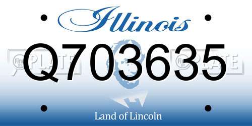 Q703635 Illinois License Plate
