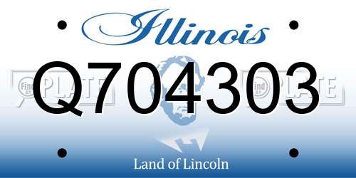 Q704303 Illinois License Plate