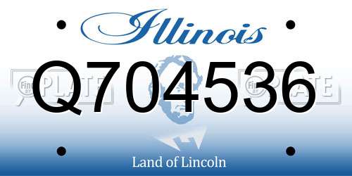 Q704536 Illinois License Plate