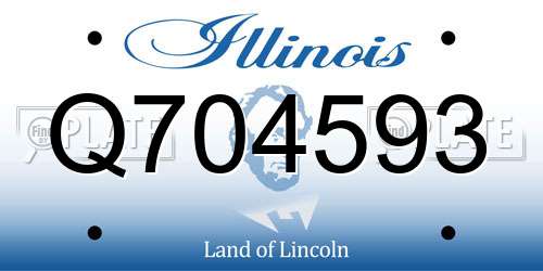 Q704593 Illinois License Plate