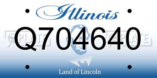 Q704640 Illinois License Plate