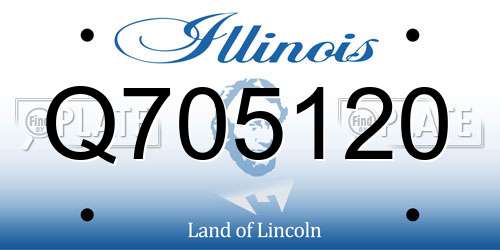 Q705120 Illinois License Plate
