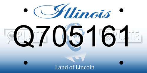 Q705161 Illinois License Plate