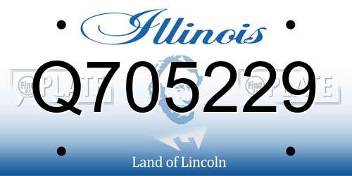 Q705229 Illinois License Plate