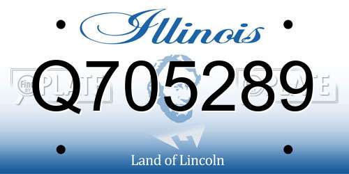 Q705289 Illinois License Plate