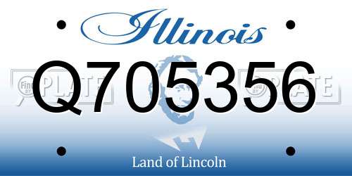 Q705356 Illinois License Plate
