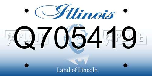 Q705419 Illinois License Plate