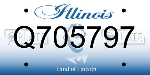 Q705797 Illinois License Plate