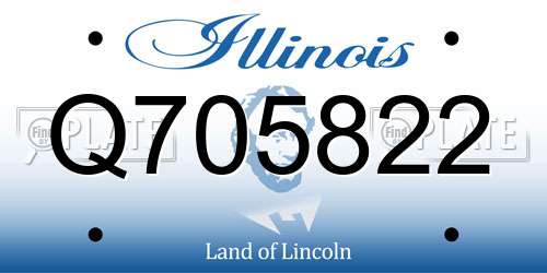 Q705822 Illinois License Plate