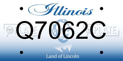 Q7062C Illinois License Plate