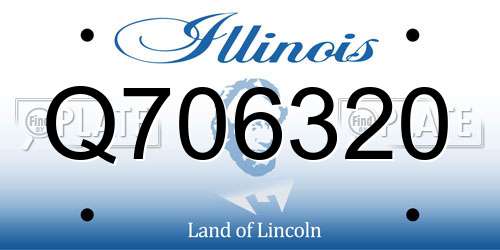 Q706320 Illinois License Plate