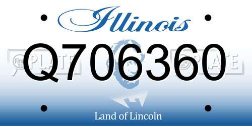Q706360 Illinois License Plate