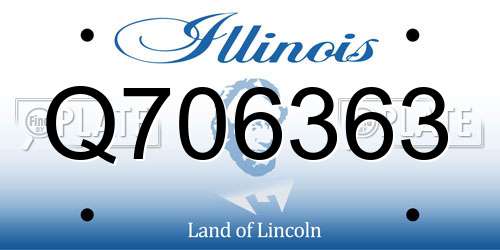 Q706363 Illinois License Plate
