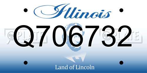Q706732 Illinois License Plate