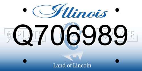 Q706989 Illinois License Plate