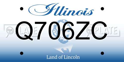 Q706ZC Illinois License Plate