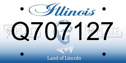 Q707127 Illinois License Plate