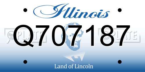 Q707187 Illinois License Plate