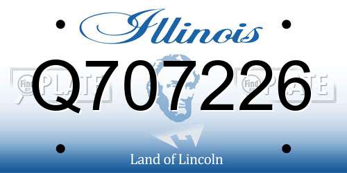 Q707226 Illinois License Plate