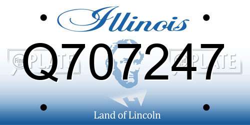 Q707247 Illinois License Plate