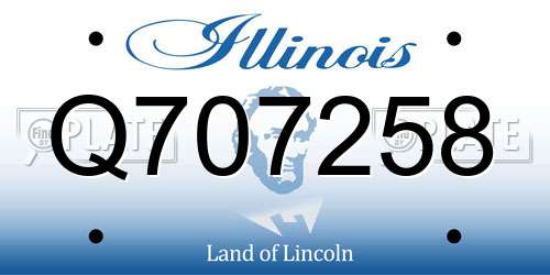 Q707258 Illinois License Plate