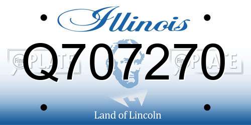 Q707270 Illinois License Plate
