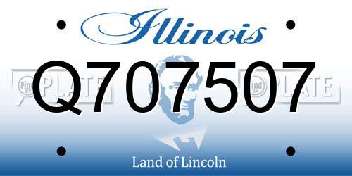 Q707507 Illinois License Plate