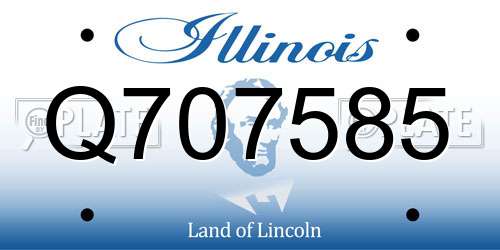 Q707585 Illinois License Plate