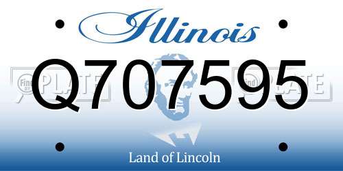 Q707595 Illinois License Plate