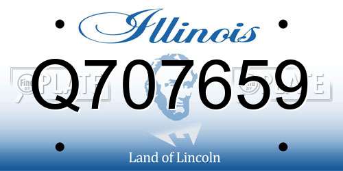 Q707659 Illinois License Plate