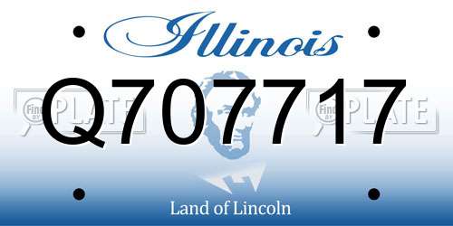 Q707717 Illinois License Plate