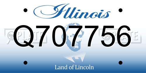 Q707756 Illinois License Plate