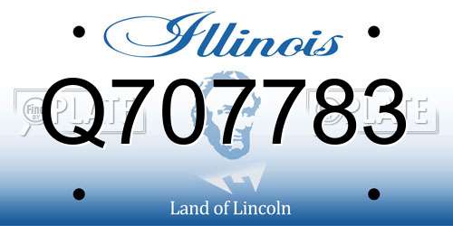Q707783 Illinois License Plate