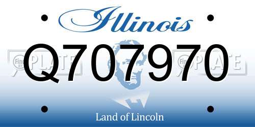 Q707970 Illinois License Plate