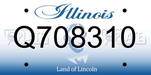 Q708310 Illinois License Plate