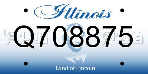 Q708875 Illinois License Plate