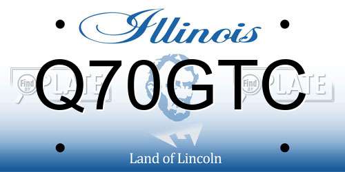 Q70GTC Illinois License Plate