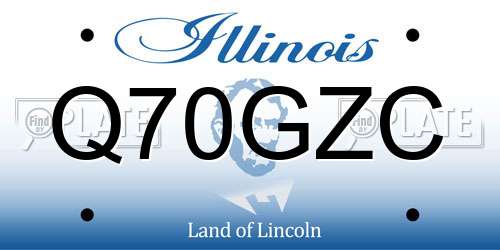 Q70GZC Illinois License Plate