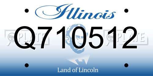 Q710512 Illinois License Plate