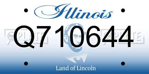 Q710644 Illinois License Plate