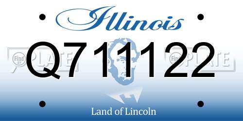 Q711122 Illinois License Plate