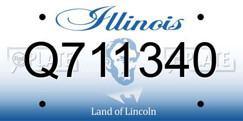 Q711340 Illinois License Plate