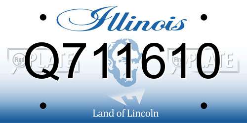 Q711610 Illinois License Plate